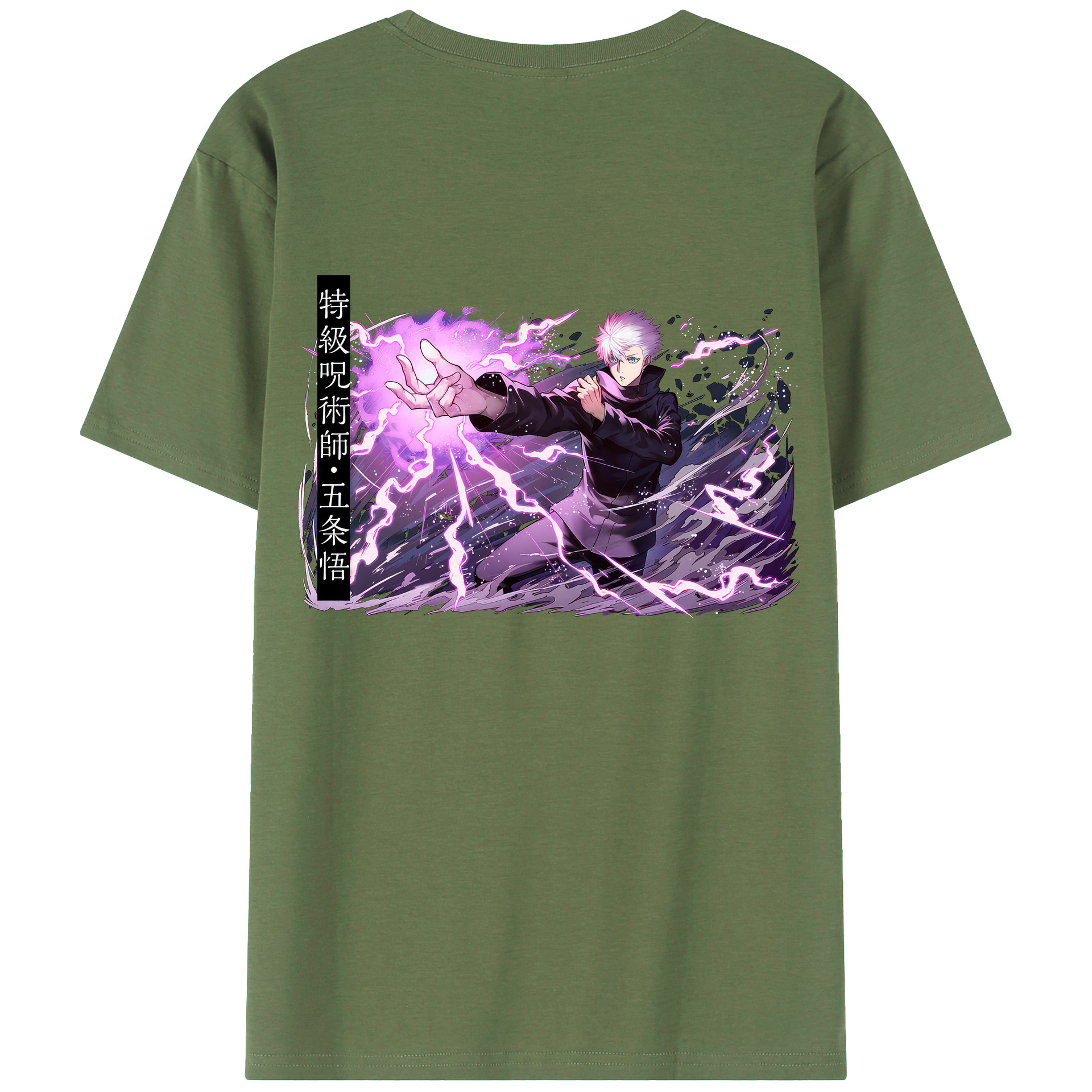 （画像用） 呪術廻戦 Jujutsu Kaisen 綿100％ メンズ半袖Tシャツ（バックプリント） 通気性